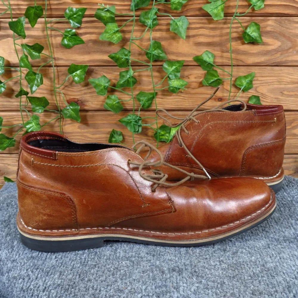 Steve Madden Harken Mens Chukka Boots Size 8 Dress Work Cognac Leather